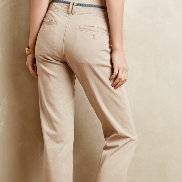 Pilcro And The Letterpress Embroidered Khaki Chino Hyphen Pants - Picture 2 of 12